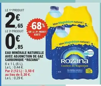 ROZANA Eau minérale naturelle avec adjonction de gaz carbonique