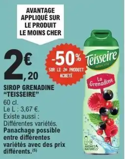 E.Leclerc Express TEISSEIRE Sirop grenadine offre