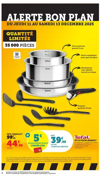 Bi1 TEFAL Set 10 pieces ingenio offre