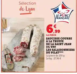 Bi1 Saucisse courbe a la truffe de la saint jean 3% vpf les salaisonniers du pilat offre