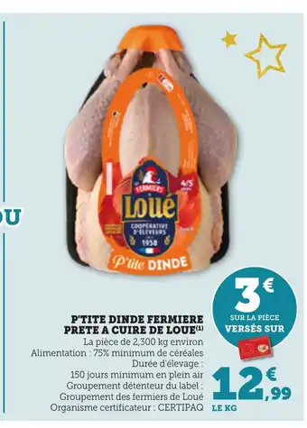 Bi1 P'tite dinde fermiere prete a cuire de loue offre