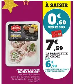 Bi1 MAITRE JACQUES Paupiette de porc offre