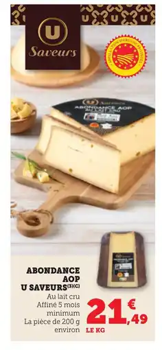 Bi1 Abondance aop u saveurs offre