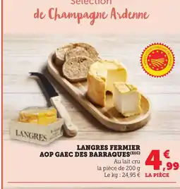 Bi1 Langres fermier aop gaec des barraques offre