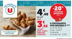 Bi1 8 croissants pur beurre u offre