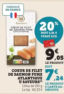 Bi1 Coeur de filet de saumon fume atlantique u saveurs offre