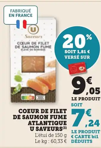 Bi1 Coeur de filet de saumon fume atlantique u saveurs offre