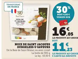 Bi1 Noix de saint jacques surgelees u saveurs offre