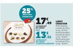 Bi1 LINDT Creation offre