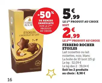 Bi1 FERRERO ROCHER Etoiles offre