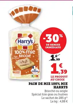 Bi1 HARRY'S Pain de mie 100% offre