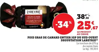 Bi1 LABEYRIE Foie gras de canard entier igp du sud ouest degustation offre