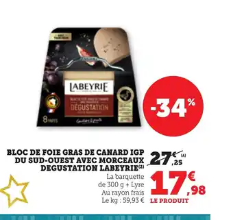 Bi1 LABEYRIE Bloc de foie gras de canard igp du sud-ouest avec morceaux degustation offre