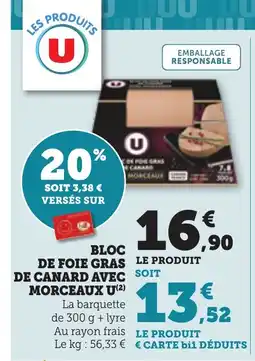 Bi1 Bloc de foie gras de canard avec soit morceaux u offre