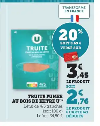 Bi1 Truite fumee au bois de hetre u offre