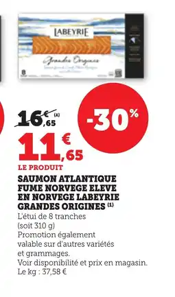 Bi1 Saumon atlantique fume norvege eleve en norvege labeyrie grandes origines offre