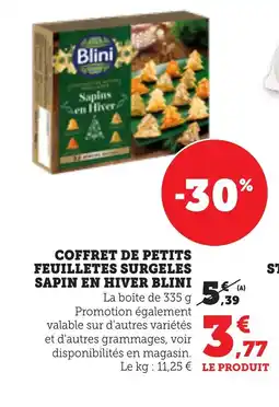 Bi1 BLINI Coffret de petits feuilletes surgeles sapin en hiver offre