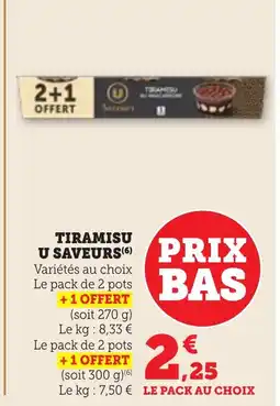 Bi1 TIRAMISU U SAVEURS offre