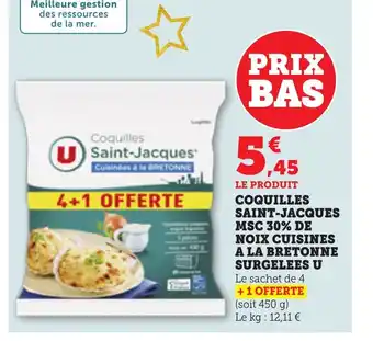 Bi1 Coquilles saint-jacques msc 30% de noix cuisines a la bretonne surgelees u offre