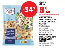 Bi1 COSTA Crevetes decortiques surgelees asc offre