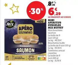 Bi1 MIX BUFFET Mini aperitifs surgeles offre