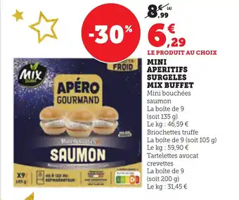 Bi1 MIX BUFFET Mini aperitifs surgeles offre