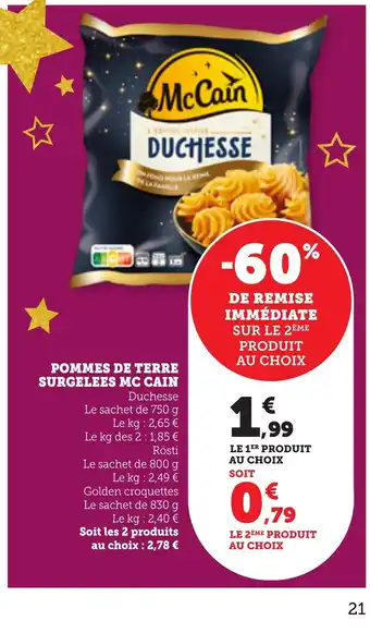 Bi1 MCCAIN Pommes de terre surgelees offre