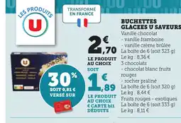 Bi1 Buchettes glacees u saveurs offre