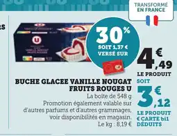 Bi1 Buche glacee vanille nougat fruits rouges u offre