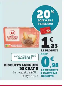 Bi1 Biscuits langues de chat u offre