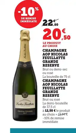 Bi1 Champagne aop nicolas feuillatte grande reserve offre