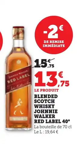 Bi1 RED LABEL 40° Blended scotch whisky johnnie walker offre