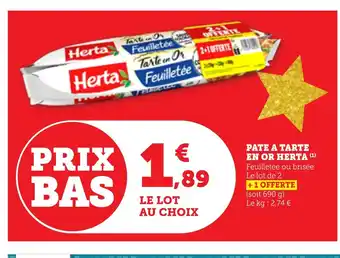 Bi1 HERTA Pate a tarte offre