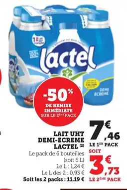 Bi1 LACTEL Lait uht demi-ecreme offre