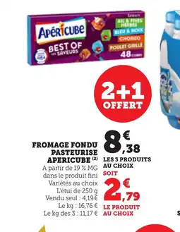 Bi1 APERICUBE Fromage fondu pasteurise offre