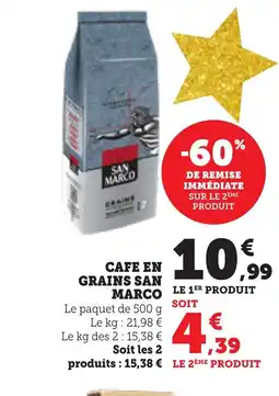Bi1 SAN MARCO Cafe en grains offre