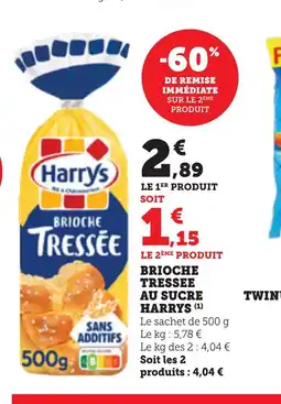 Bi1 HARRY'S Brioche tressee au sucre offre
