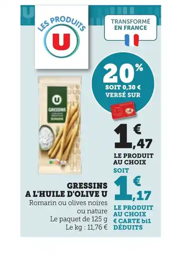 Bi1 Gressins a l'huile d'olive u offre