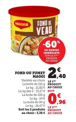 Bi1 MAGGI Fond ou fumet offre