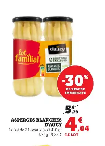 Bi1 D'AUCY Asperges blanches offre