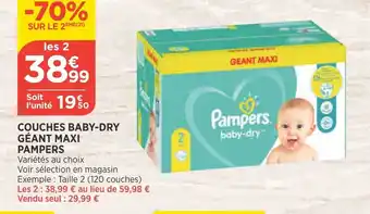 Bi1 Couches Baby-Dry offre