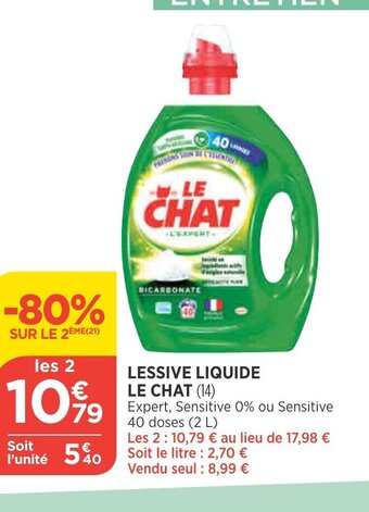 Bi1 Lessive Liquide Le Chat offre