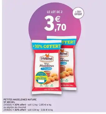 Intermarché Petites Madeleines Nature offre