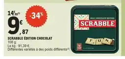 E.Leclerc Scrabble édition chocolat offre