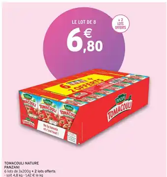 Intermarché Tomacouli Nature Panzani offre