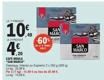 E.Leclerc SAN MARCO Café moulu offre