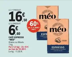 E.Leclerc MÉO Café espresso offre