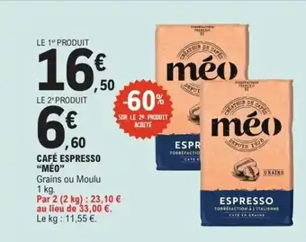 E.Leclerc MÉO Café espresso offre