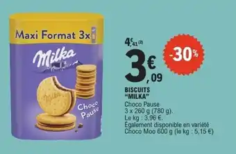 E.Leclerc MILKA Biscuits offre