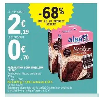 E.Leclerc ALSA Préparation pour moelleux offre